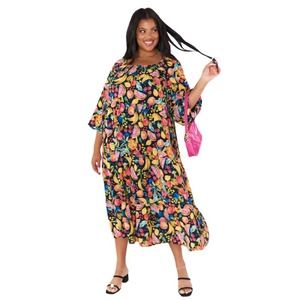 Show Me Your Mumu Day or Night Fruity Tango Midi Dress XL NWOT